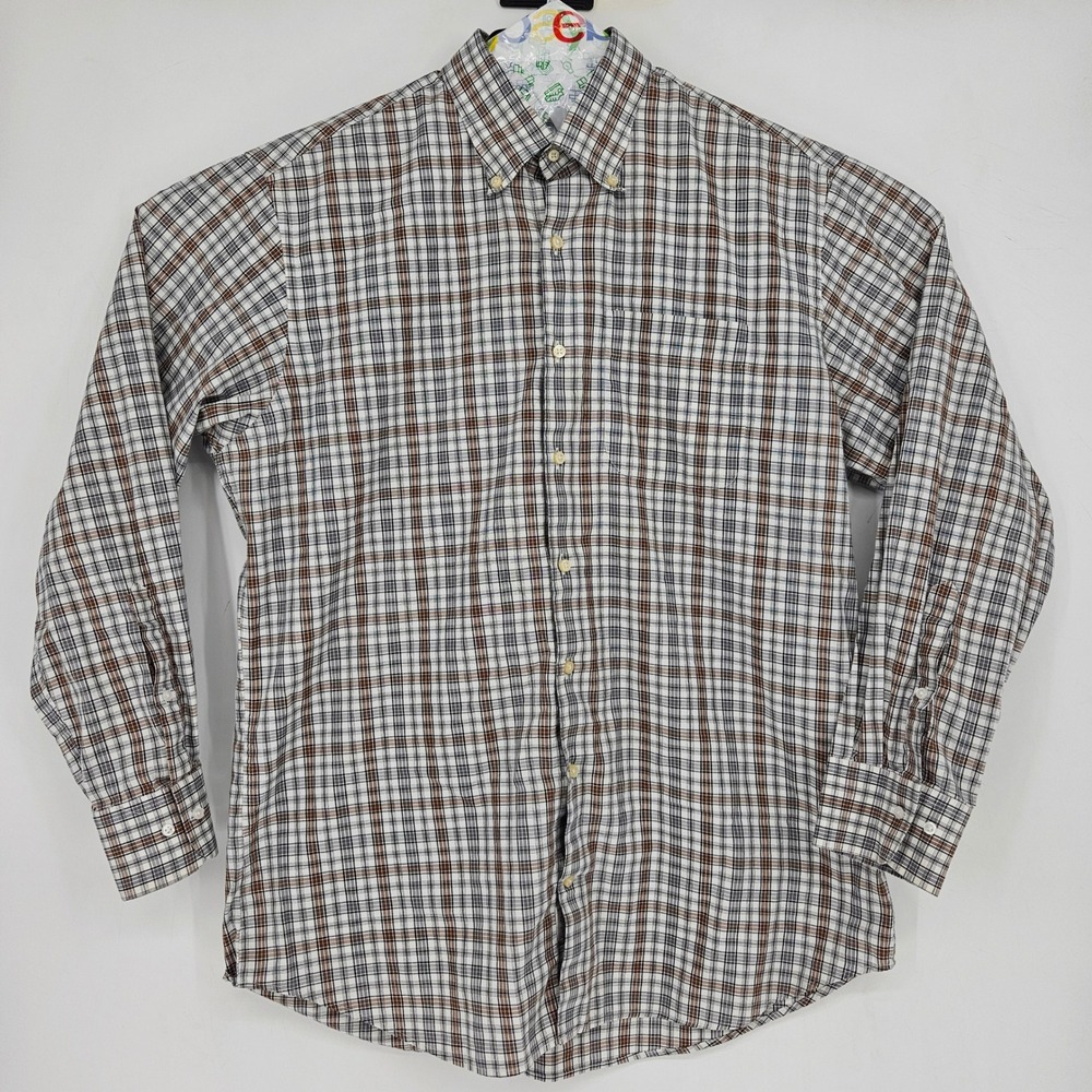 Peter Millar Shirt Mens Large Button Up Long Sleeve Preppy Plaid Casual